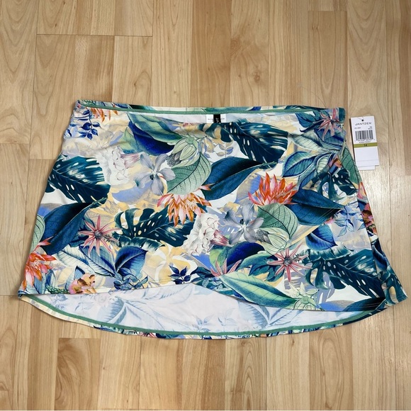 Jantzen Other - Jantzen Ruched Faux Wrap Swim Skirt Cover-up  - A399427 Plus 14